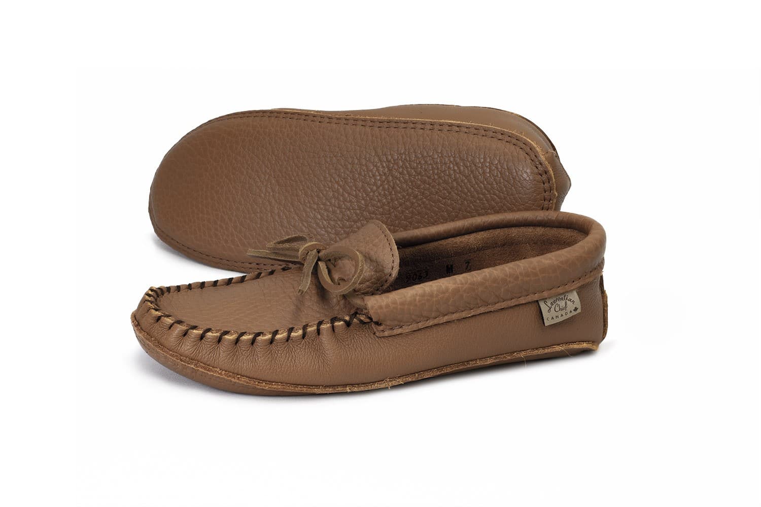 Mocassins Lacé Simple, Semelle Double Fait de Cuir Durable