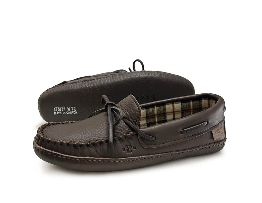 Mocassins Lacé Simple, Doublé Collage, Semelle  Double Fait de Cuir Durable