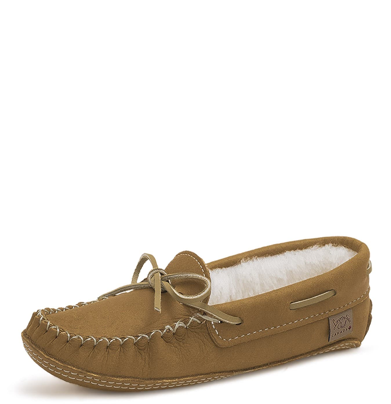 Mocassins, Collet Kabir, Mouton Renversé Semelle Double Kabir Fait de Cuir Durable