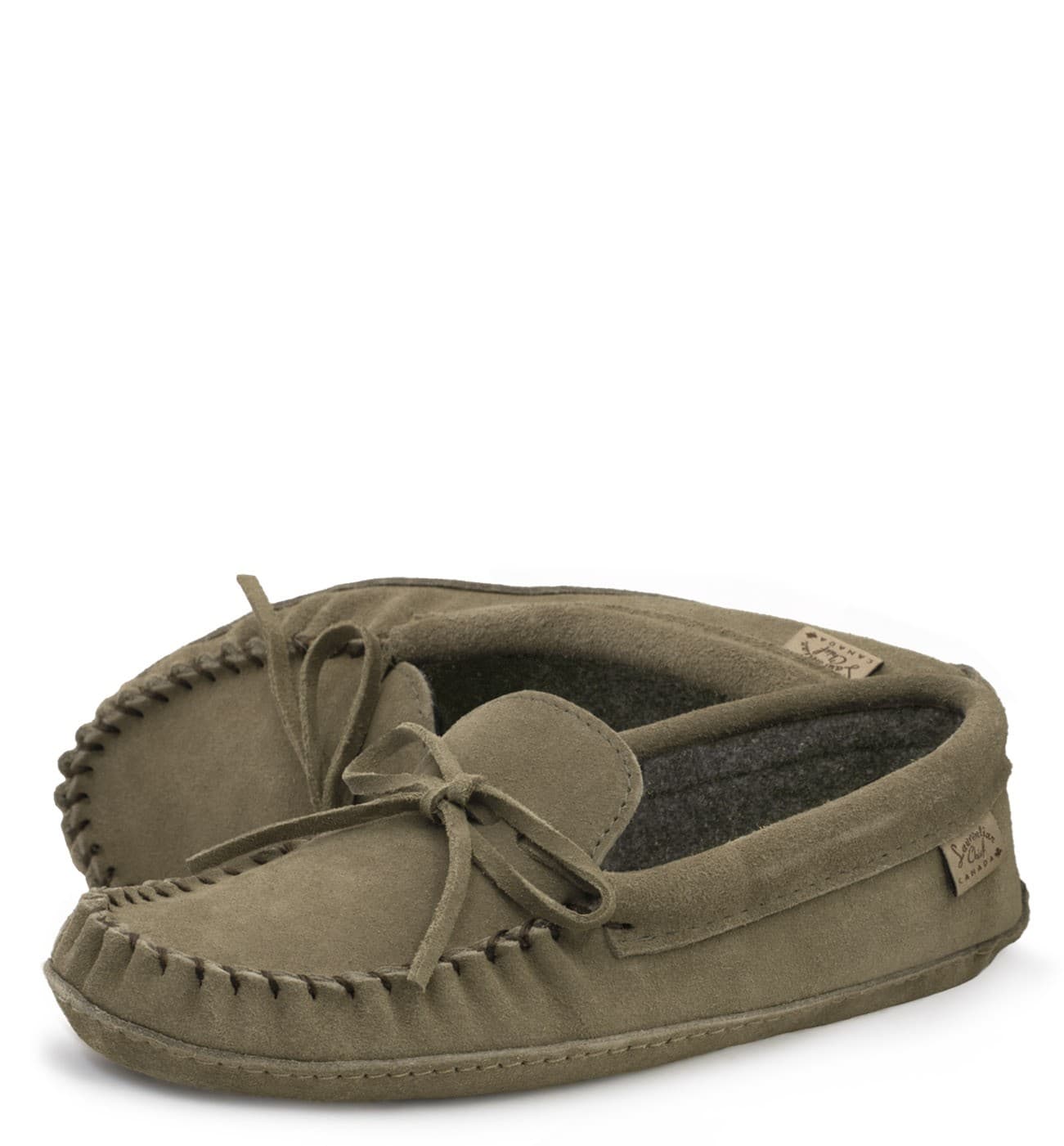 Mocassins Lacé Simple, Minktex, Semelle Double Ski Fait de Cuir Durable