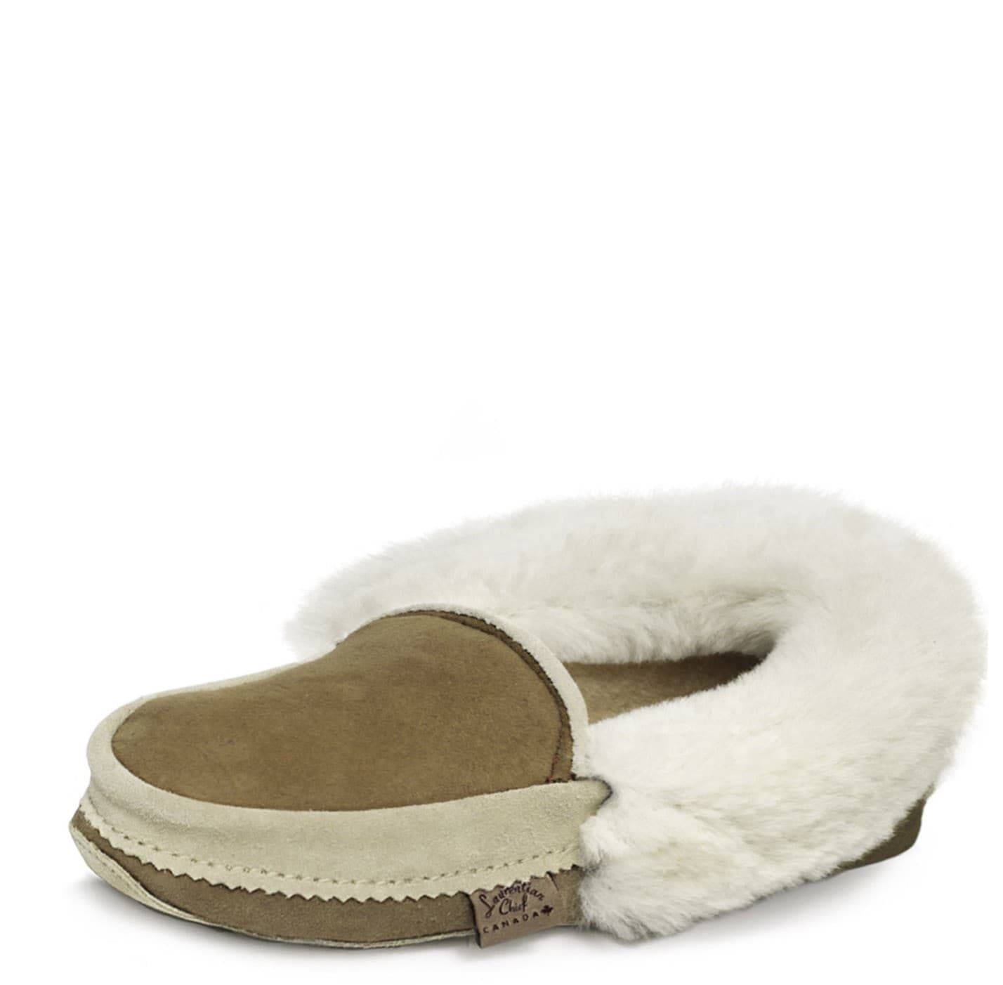 Pantoufle Collet Mouton Renversé Semelle Double