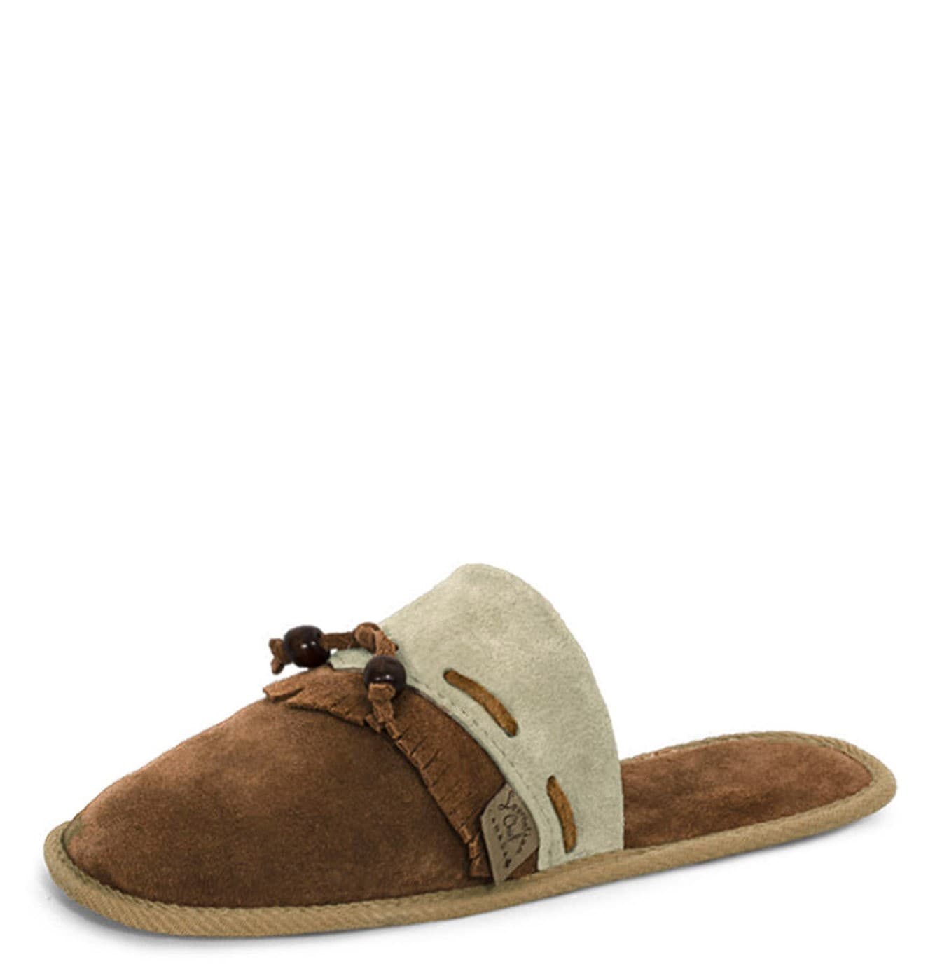 Mule Frange Minktex Perlé Billes Semelle Double