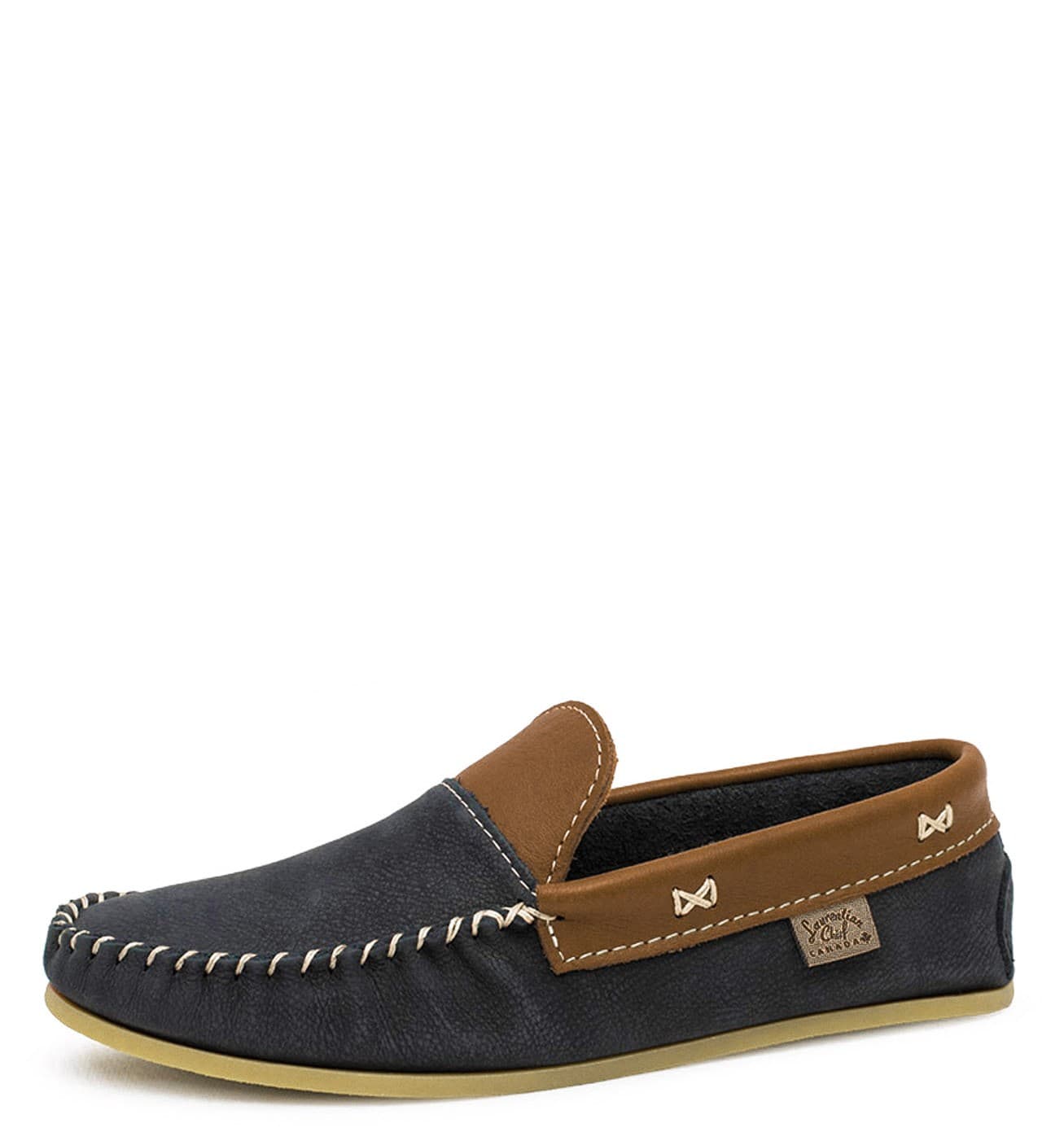 Mocassins Lacé Simple, Semelle Collet fantaisie, semelle Ribb Naturel