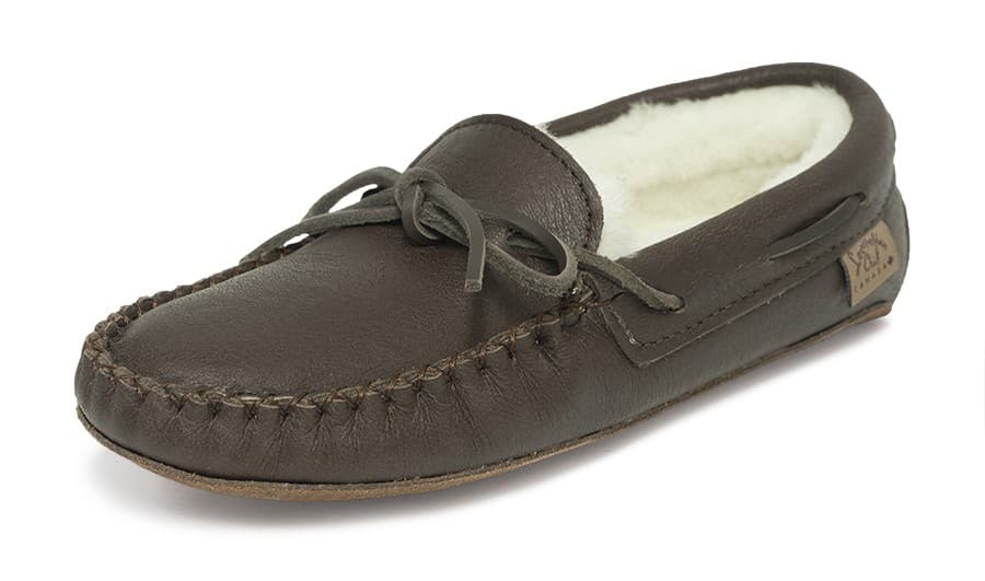 Mocassins, Collet Kabir, Mouton Renversé Semelle Double Kabir Fait de Cuir Durable