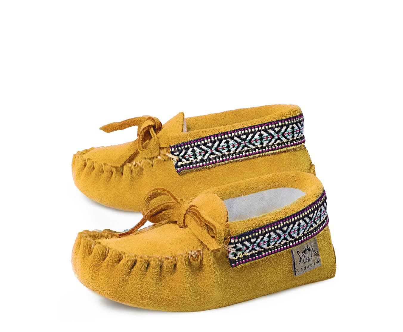 Mocassins Lacé Simple, Broderie Décorative no 1, Orlon