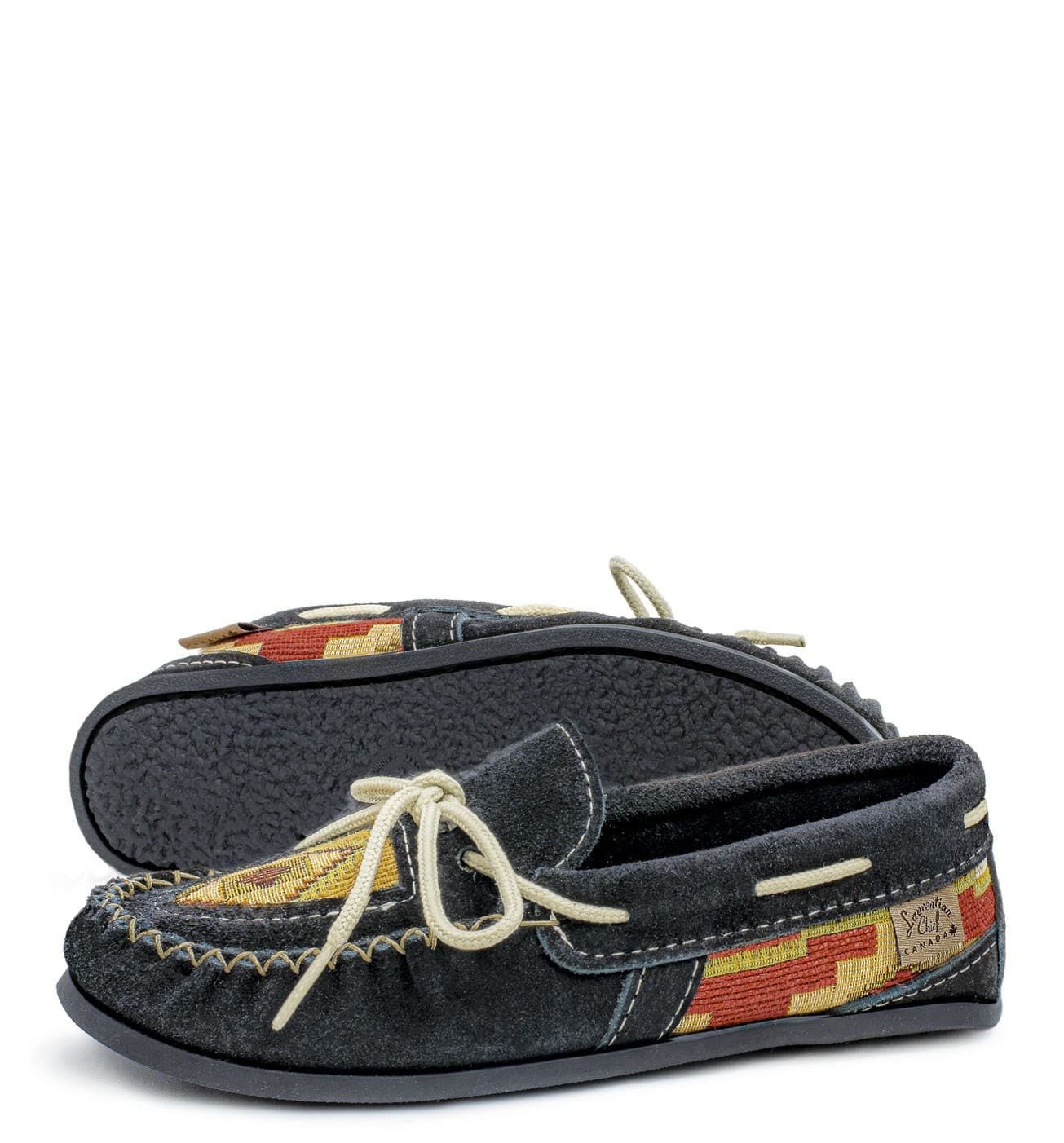Mocassins Appliqué d'empeigne et dessus, Crepex Noir