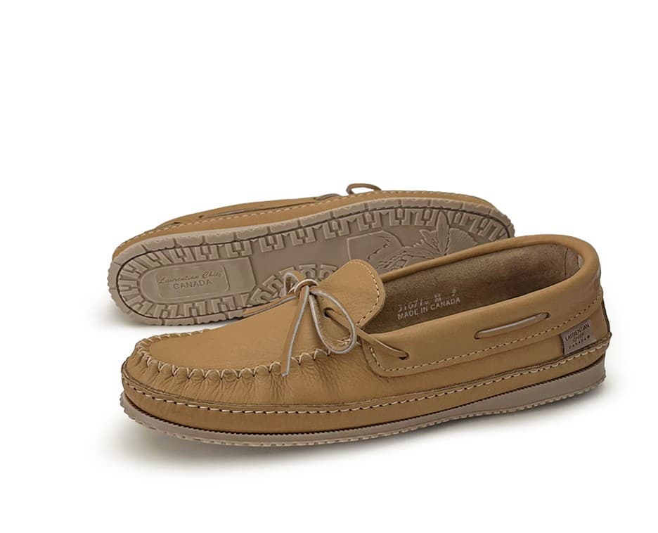 Mocassins Lacé Simple Collet Kabir Empeigne Double. Semelle Caoutchouc