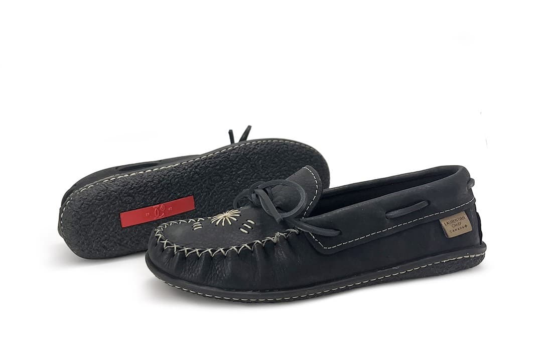 Mocassins Collet Kabir Semelle Intérieure Tressage Inca, Semelle Caoutchouc Cute Noire